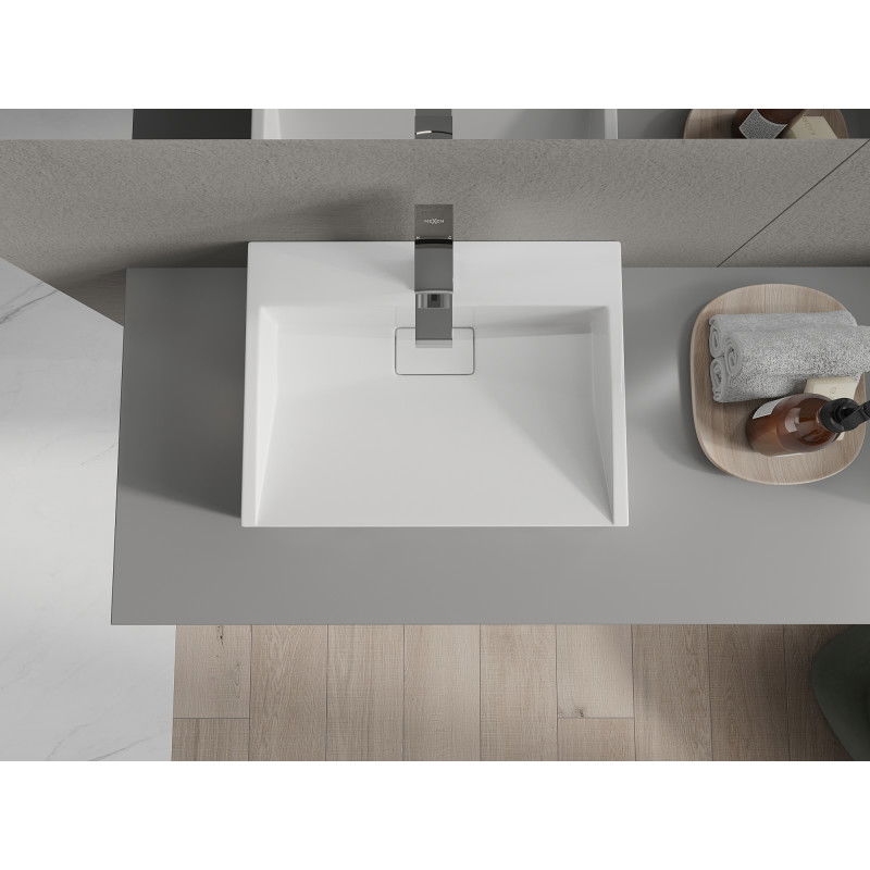Mexen Ava lavabo sobre encimera de conglomerado 1/O 50 x 38 cm, blanco - 23015001