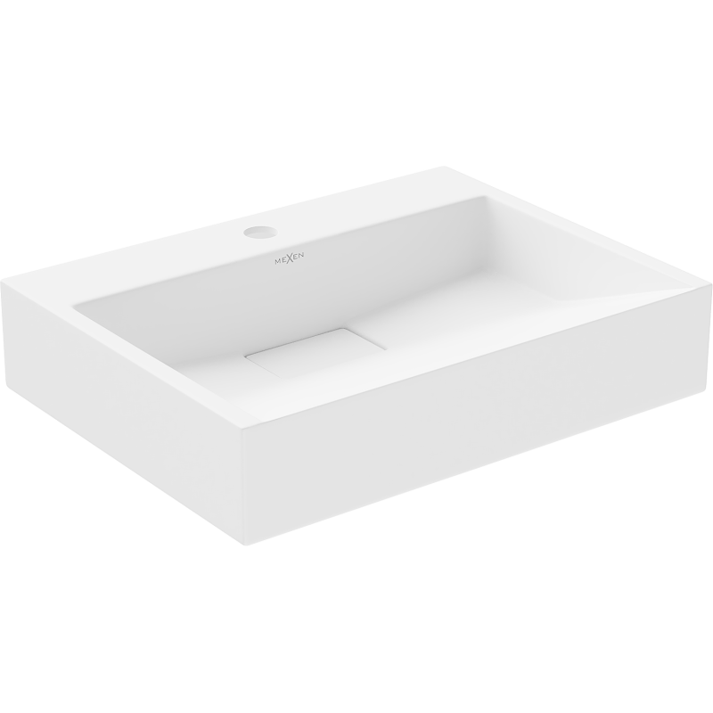 Mexen Ava Aufsatzwaschbecken aus Konglomerat 1/O 50 x 38 cm, weiß - 23015001