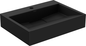 Mexen Ava countertop washbasin made of conglomerate 1/O 50 x 38 cm, black - 23015071