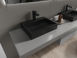 Mexen Ava νιπτήρας πάγκου από σύνθετο υλικό 1/Ο 50 x 38 cm, μαύρο - 23015071