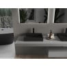 Mexen Ava lauapinnaline valamu konglomeraadist 1/O 50 x 38 cm, must - 23015071