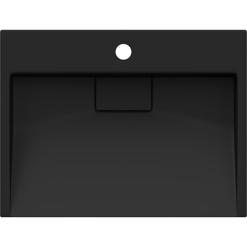 Mexen Ava opzetwastafel van composiet 1/O 50 x 38 cm, zwart - 23015071