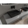 Mexen Ava Aufsatzwaschbecken aus Konglomerat B/O 50 x 38 cm, schwarz - 23015070