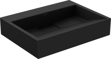 Mexen Ava bänkmonterad handfat i konglomerat B/O 50 x 38 cm, svart - 23015070