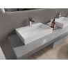 Mexen Ava lavabo de comptoir en conglomérat 1/O 60 x 38 cm, blanc - 23016001