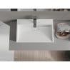 Mexen Ava lavabo de comptoir en conglomérat 1/O 60 x 38 cm, blanc - 23016001