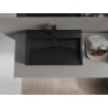 Mexen Ava Aufsatzwaschbecken aus Konglomerat 1/O 60 x 38 cm, schwarz - 23016071