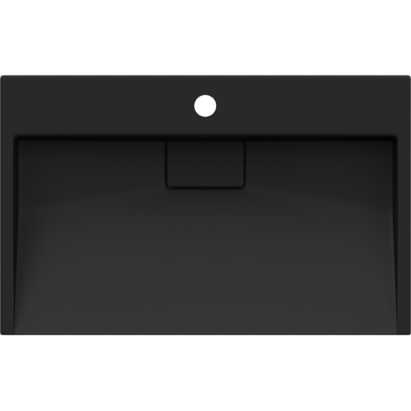 Mexen Ava Aufsatzwaschbecken aus Konglomerat 1/O 60 x 38 cm, schwarz - 23016071