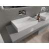 Mexen Ava bladmontage wastafel gemaakt van conglomeraten B/O 60 x 38 cm, wit - 23016000