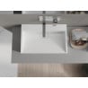Mexen Ava bladmontage wastafel gemaakt van conglomeraten B/O 60 x 38 cm, wit - 23016000
