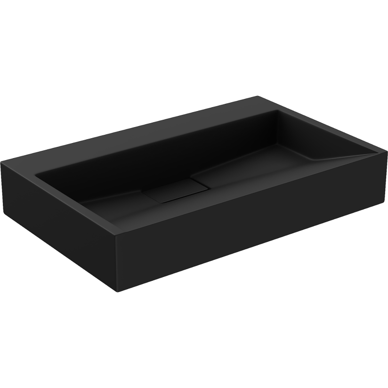 Mexen Ava opzetwastafel van composiet B/O 60 x 38 cm, zwart - 23016070