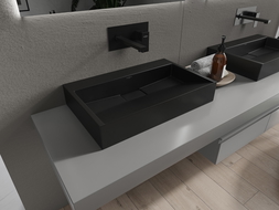 Mexen Ava virsmas izlietne no konglomerāta B/O 60 x 38 cm, melna - 23016070