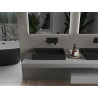 Mexen Ava lavabo sur plan en conglomérat B/O 60 x 38 cm, noir - 23016070