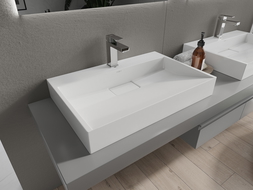 Mexen Ava lavatório de sobrepor em aglomerado 1/O 70 x 46 cm, branco - 23017001