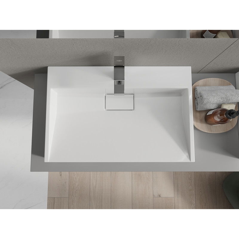 Mexen Ava lavabo da appoggio in conglomerato 1/O 70 x 46 cm, bianco - 23017001