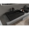Mexen Ava countertop washbasin made of conglomerate 1/O 70 x 46 cm, black - 23017071