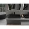 Mexen Ava lavabo à poser en composite 1/O 70 x 46 cm, noir - 23017071
