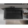 Mexen Ava countertop washbasin made of conglomerate 1/O 70 x 46 cm, black - 23017071