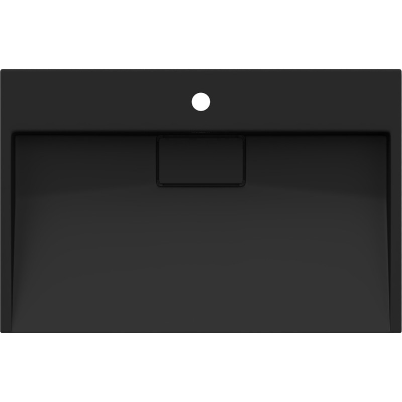 Mexen Ava aanrechtblad wastafel van conglomeratie 1/O 70 x 46 cm, zwart - 23017071