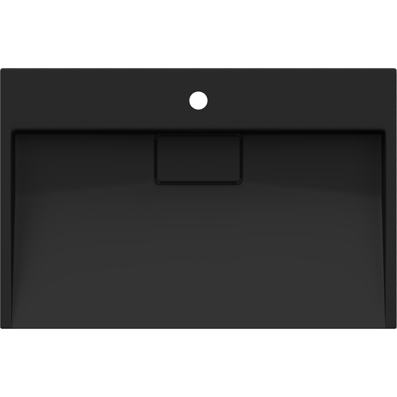 Mexen Ava lavabo de encimera de conglomerado 1/O 70 x 46 cm, negro - 23017071