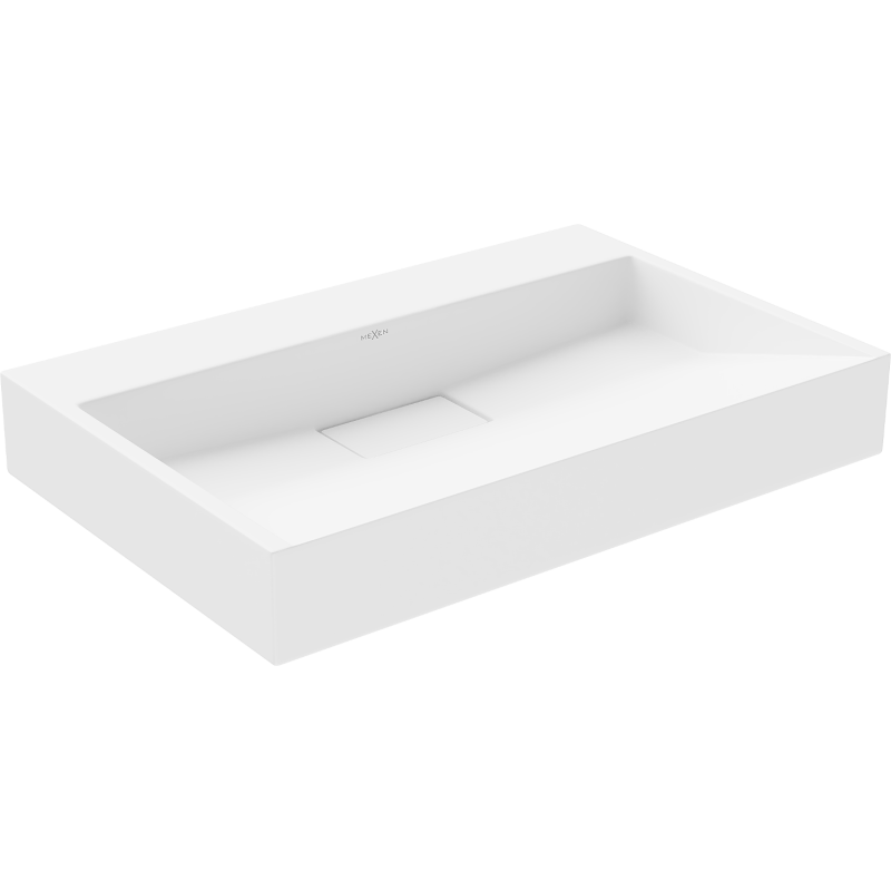 Mexen Ava umywalka nablatowa z konglomeratu B/O 70 x 46 cm, biała - 23017000