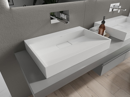 Mexen Ava Bänkstående handfat av konglomerat B/O 70 x 46 cm, vit - 23017000