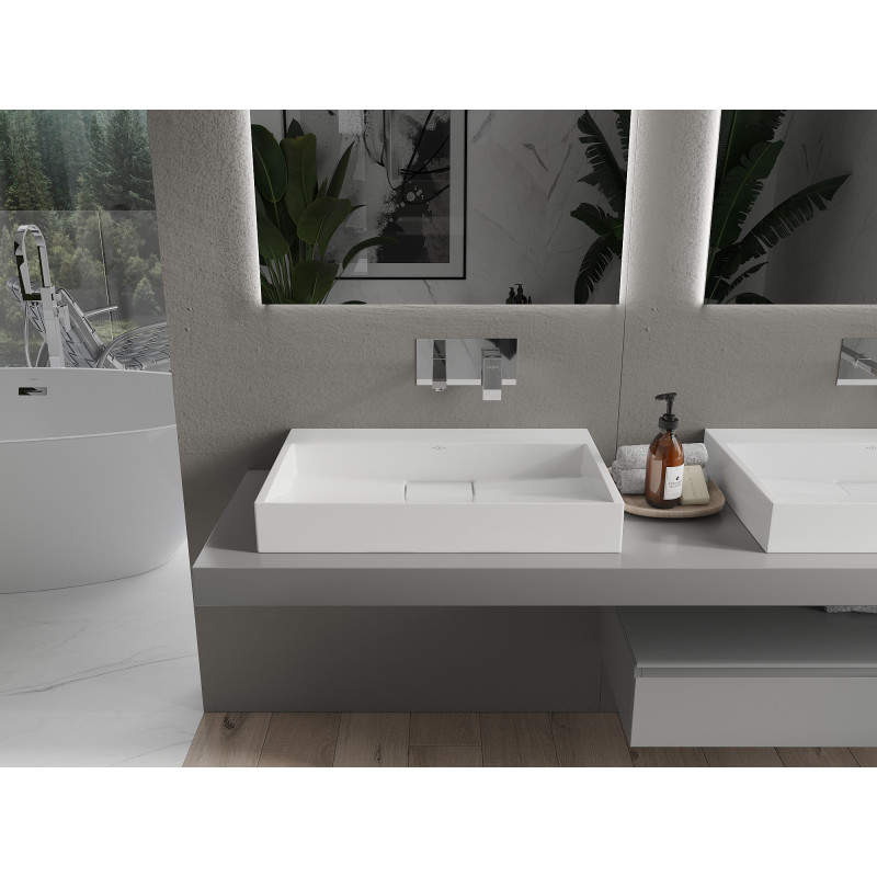 Mexen Ava bovengronds wasbak van composiet B/O 70 x 46 cm, wit - 23017000