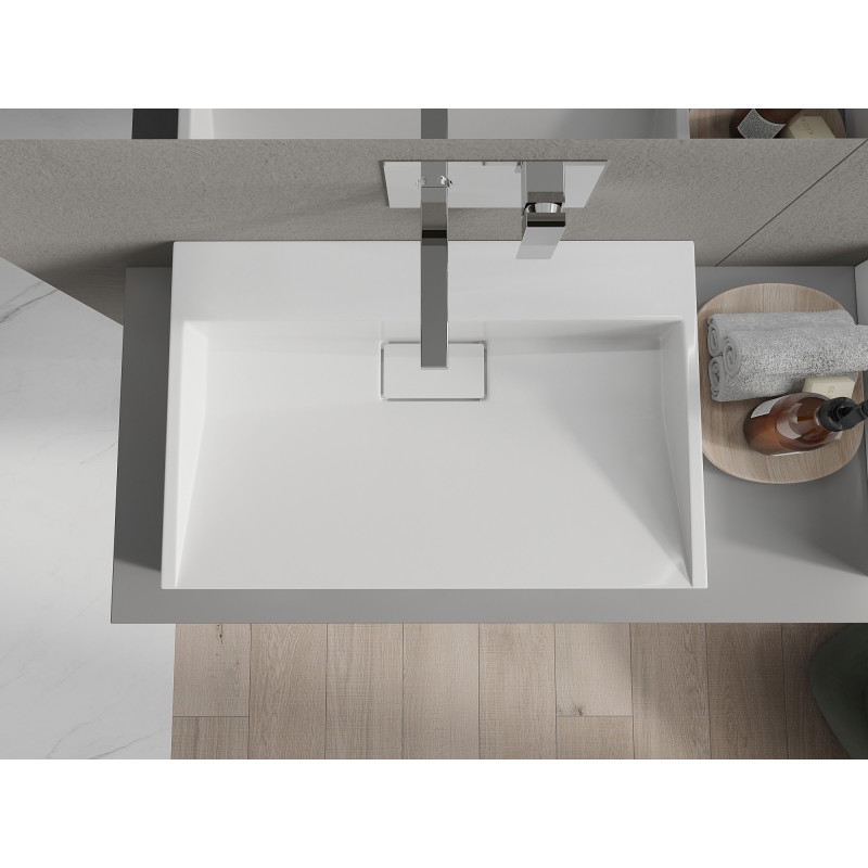 Mexen Ava opbouwwaskom van conglomeraat B/O 70 x 46 cm, wit - 23017000