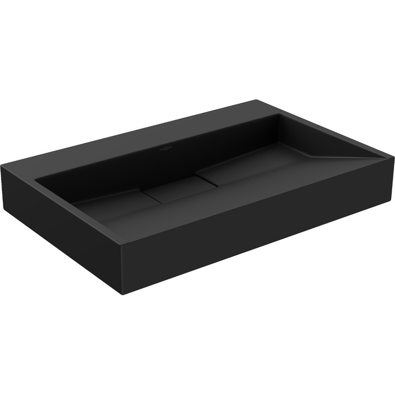 Mexen Ava bovenbouw wastafel van composiet B/O 70 x 46 cm, zwart - 23017070