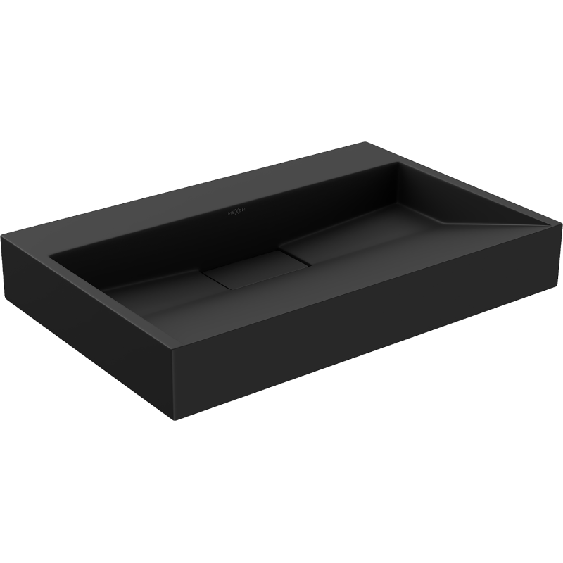 Mexen Ava bovengemonteerde wastafel van composiet B/O 70 x 46 cm, zwart - 23017070