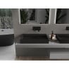 Mexen Ava Aufsatzwaschbecken aus Konglomerat B/O 70 x 46 cm, schwarz - 23017070