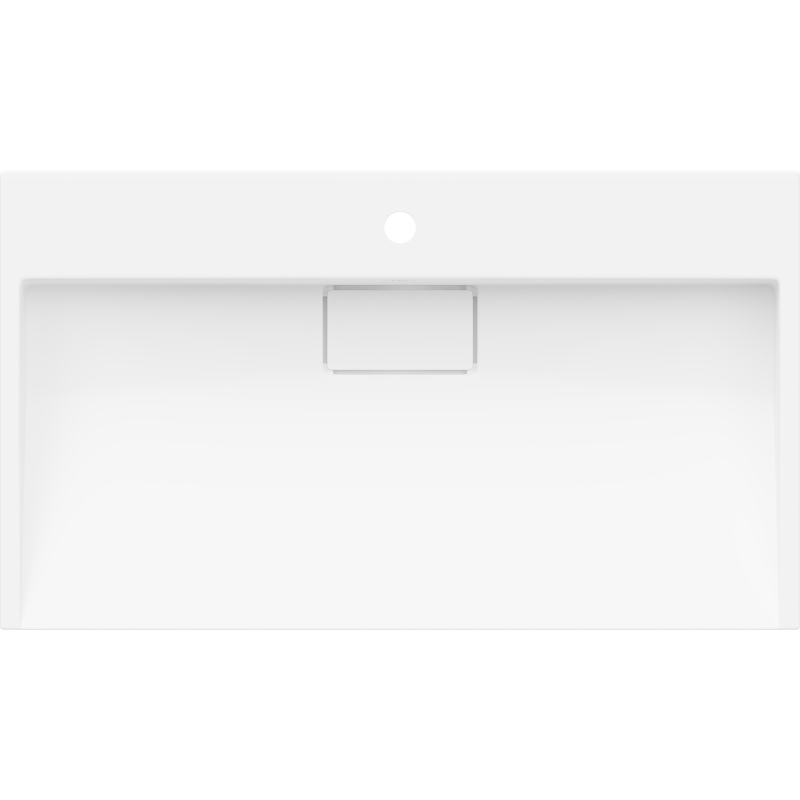 Mexen Ava lavabo de encimera de conglomerado 1/O 80 x 46 cm, blanco - 23018001