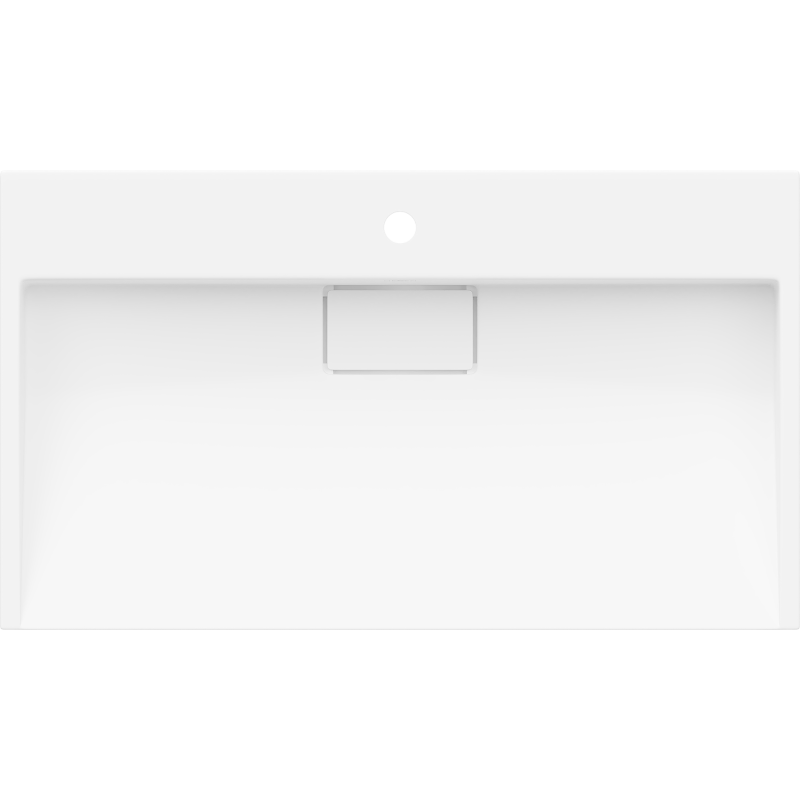 Mexen Ava lavatório de bancada em conglomerado 1/O 80 x 46 cm, branco - 23018001