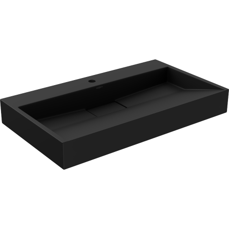 Mexen Ava opbouw wastafel van composiet 1/O 80 x 46 cm, zwart - 23018071