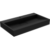 Mexen Ava Aufsatzwaschbecken aus Konglomerat 1/O 80 x 46 cm, schwarz - 23018071