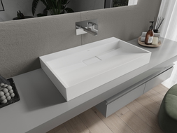 Mexen Ava lavabo sobre encimera de conglomerado B/O 80 x 46 cm, blanco - 23018000