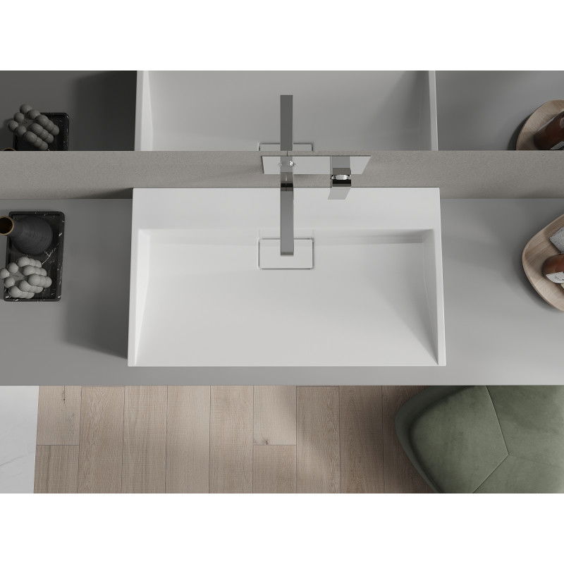 Mexen Ava opzetwastafel van conglomeraten B/O 80 x 46 cm, wit - 23018000