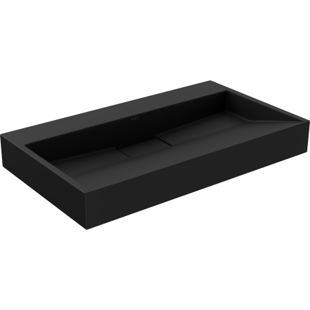 Mexen Ava Aufsatzwaschbecken aus Konglomerat B/O 80 x 46 cm, schwarz - 23018070