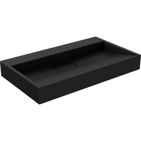 Mexen Ava opbouwwastafel van conglomeraten B/O 80 x 46 cm, zwart - 23018070