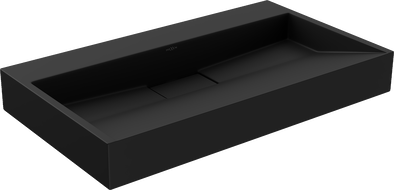Mexen Ava Aufsatzwaschbecken aus Konglomerat B/O 80 x 46 cm, schwarz - 23018070