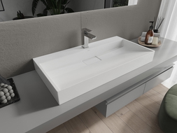 Mexen Ava lavabo à poser en composite 1/O 90 x 46 cm, blanc - 23019001