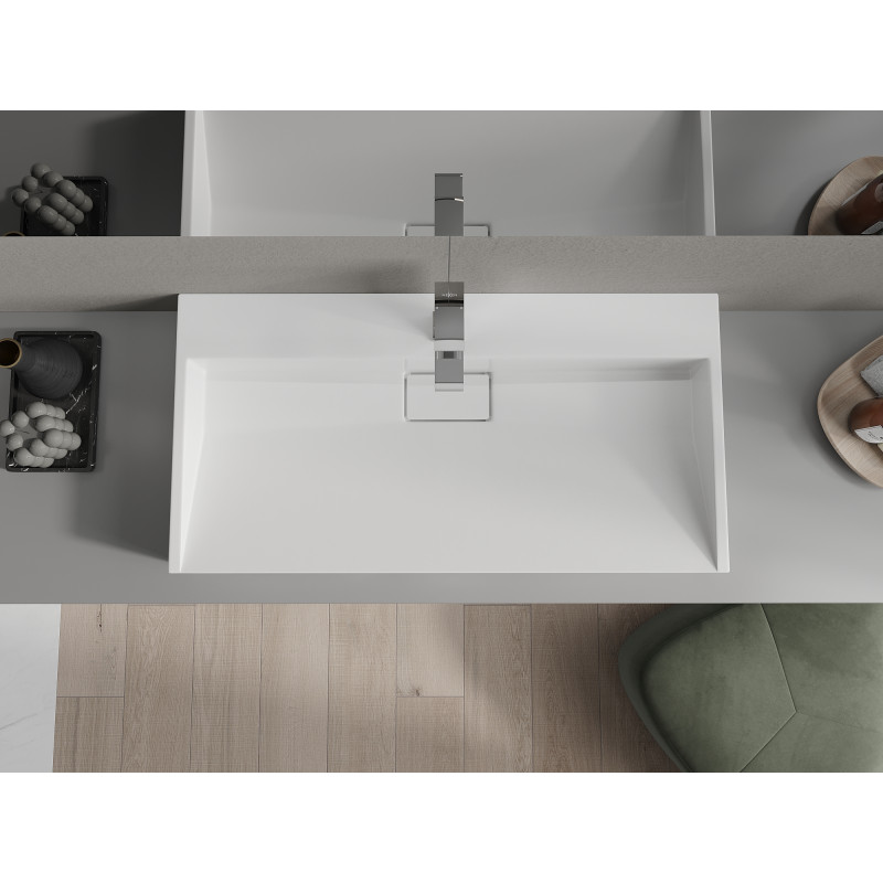 Mexen Ava opbouwwastafel van composiet 1/O 90 x 46 cm, wit - 23019001