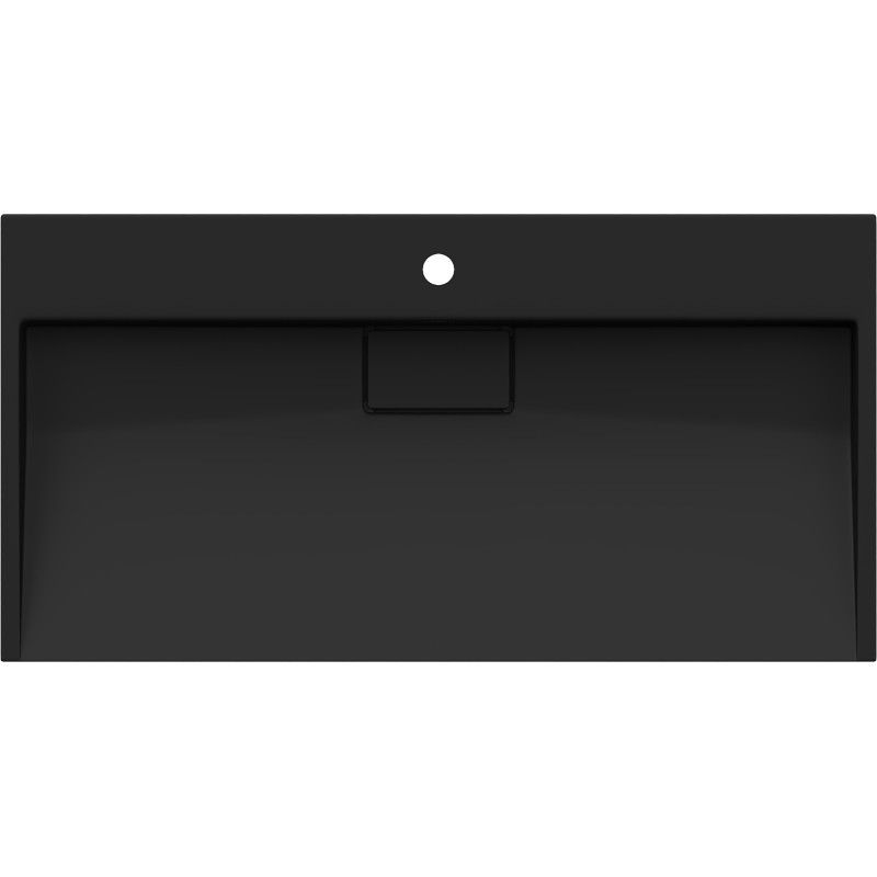 Mexen Ava lavabo encastré en conglomérat 1/O 90 x 46 cm, noir - 23019071