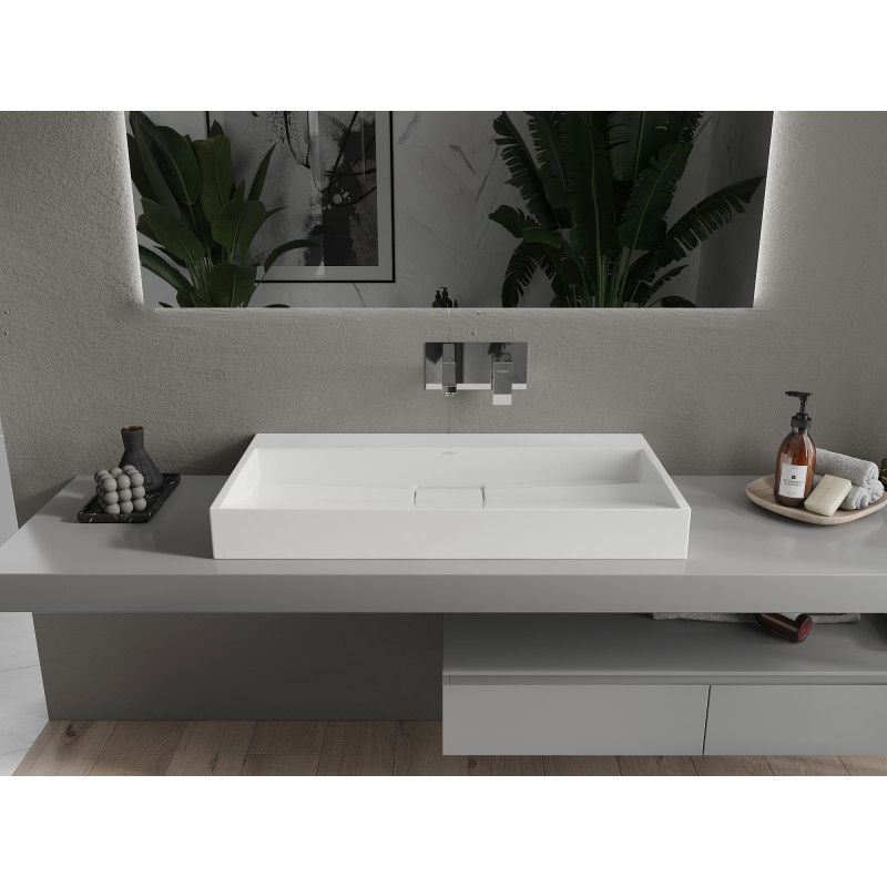 Mexen Ava lavabo posable en conglomérat B/O 90 x 46 cm, blanc - 23019000