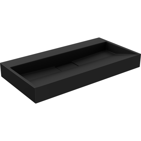 Mexen Ava bladloze wastafel van composiet B/O 90 x 46 cm, zwart - 23019070