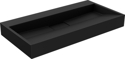 Mexen Ava Aufsatzwaschbecken aus Konglomerat B/O 90 x 46 cm, schwarz - 23019070