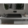 Mexen Ava Aufbauwaschbecken aus Konglomerat B/O 90 x 46 cm, schwarz - 23019070