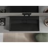 Mexen Ava Aufsatzwaschbecken aus Konglomerat B/O 90 x 46 cm, schwarz - 23019070