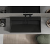 Mexen Ava bladloze wastafel van composiet B/O 90 x 46 cm, zwart - 23019070