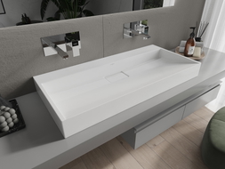 Mexen Ava countertop washbasin made of conglomerate B/O 100 x 46 cm, white - 23011000